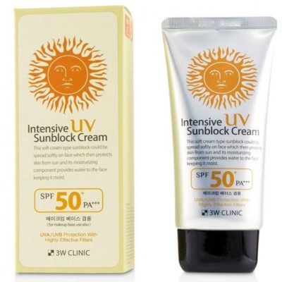 3W Clinic Intensive UV Sunblock Cream SPF 50+ PA+++